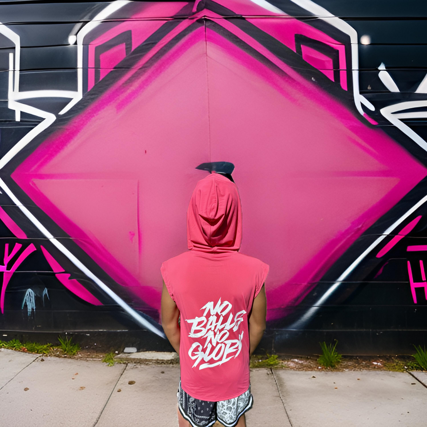 Balls Deep Pink Dri-Fit Sleeveless Hoodie