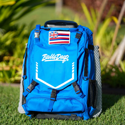Balls Deep HI Royal Blue Baseball Backpack