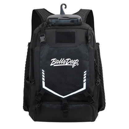 Balls Deep HI Black Baseball Backpack
