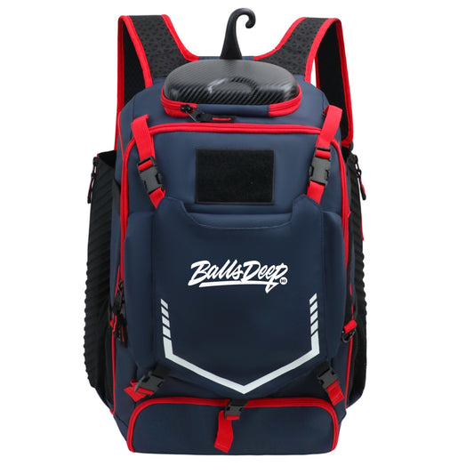 Balls Deep HI Navy/Red Baseball Backpack