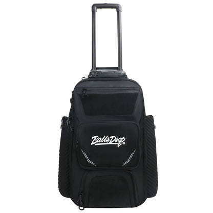 Black Balls Deep HI Rolling Travel Baseball Bags