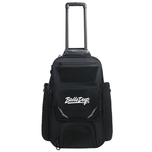 Black Balls Deep HI Rolling Travel Baseball Bags