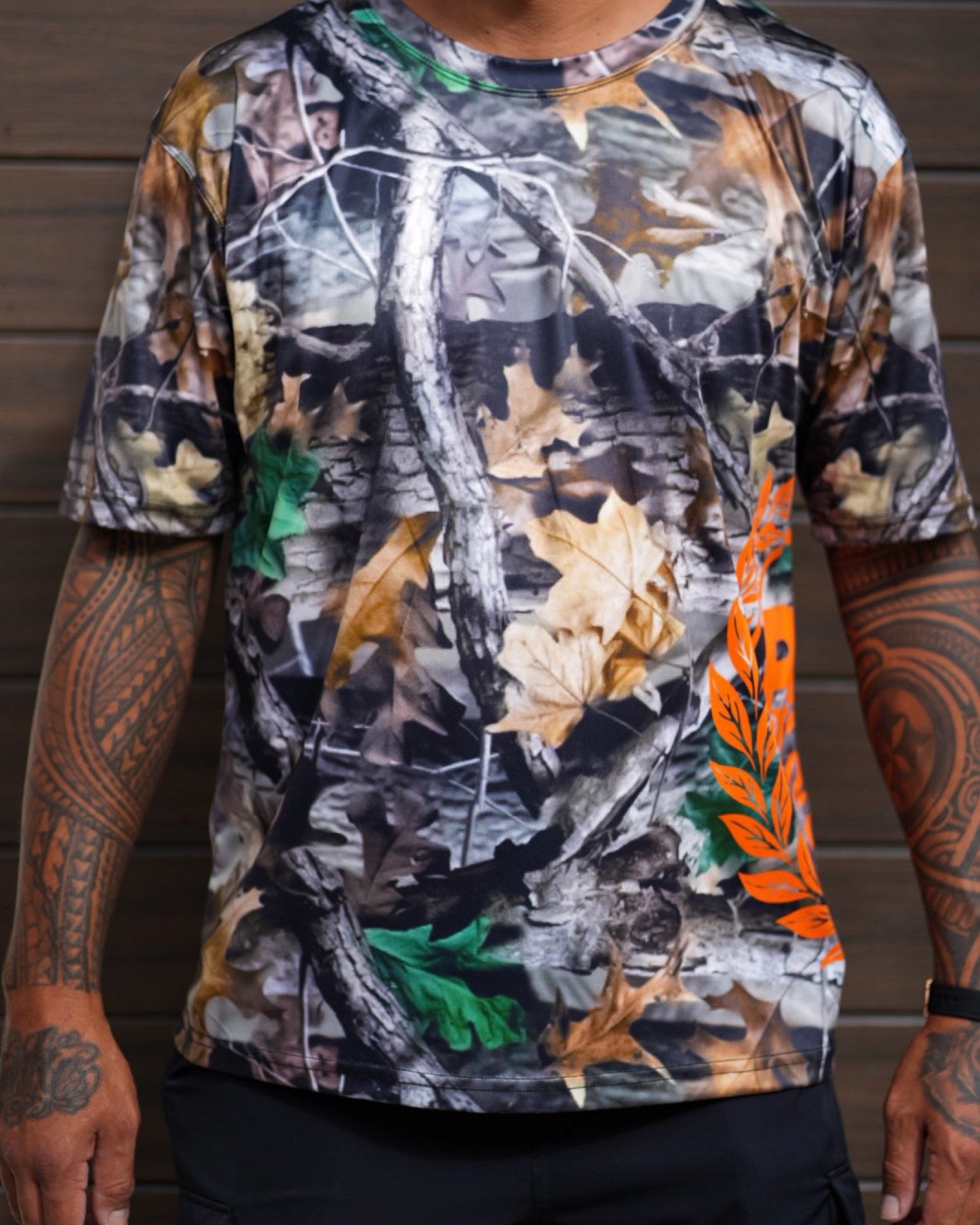 Orange Hi-Vis BD Hawai’i Camo Tee